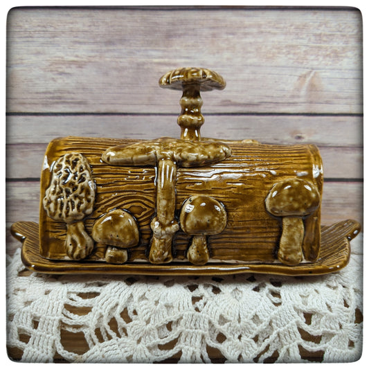Butter Dish (Fairy Door and Mushrooms)