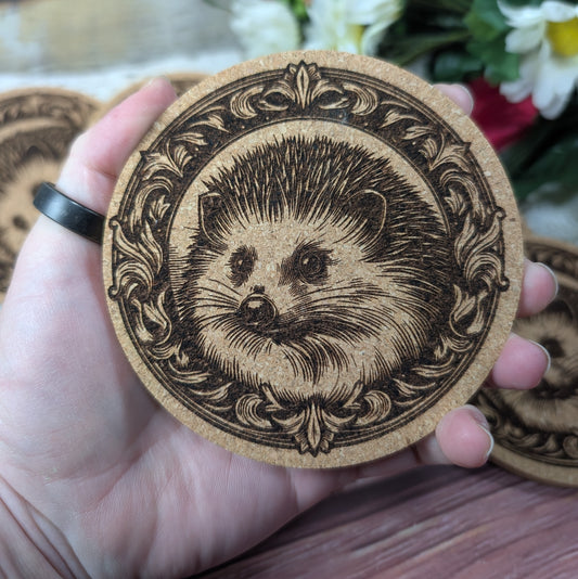 Hedgehog cork coaster