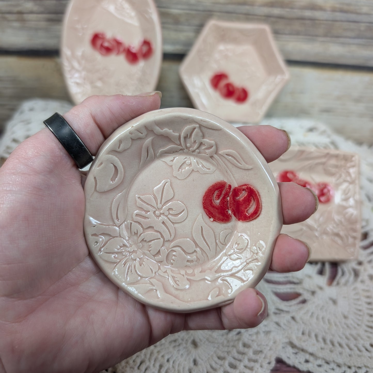 Tiny Trinket dish (Cherry Blossoms)