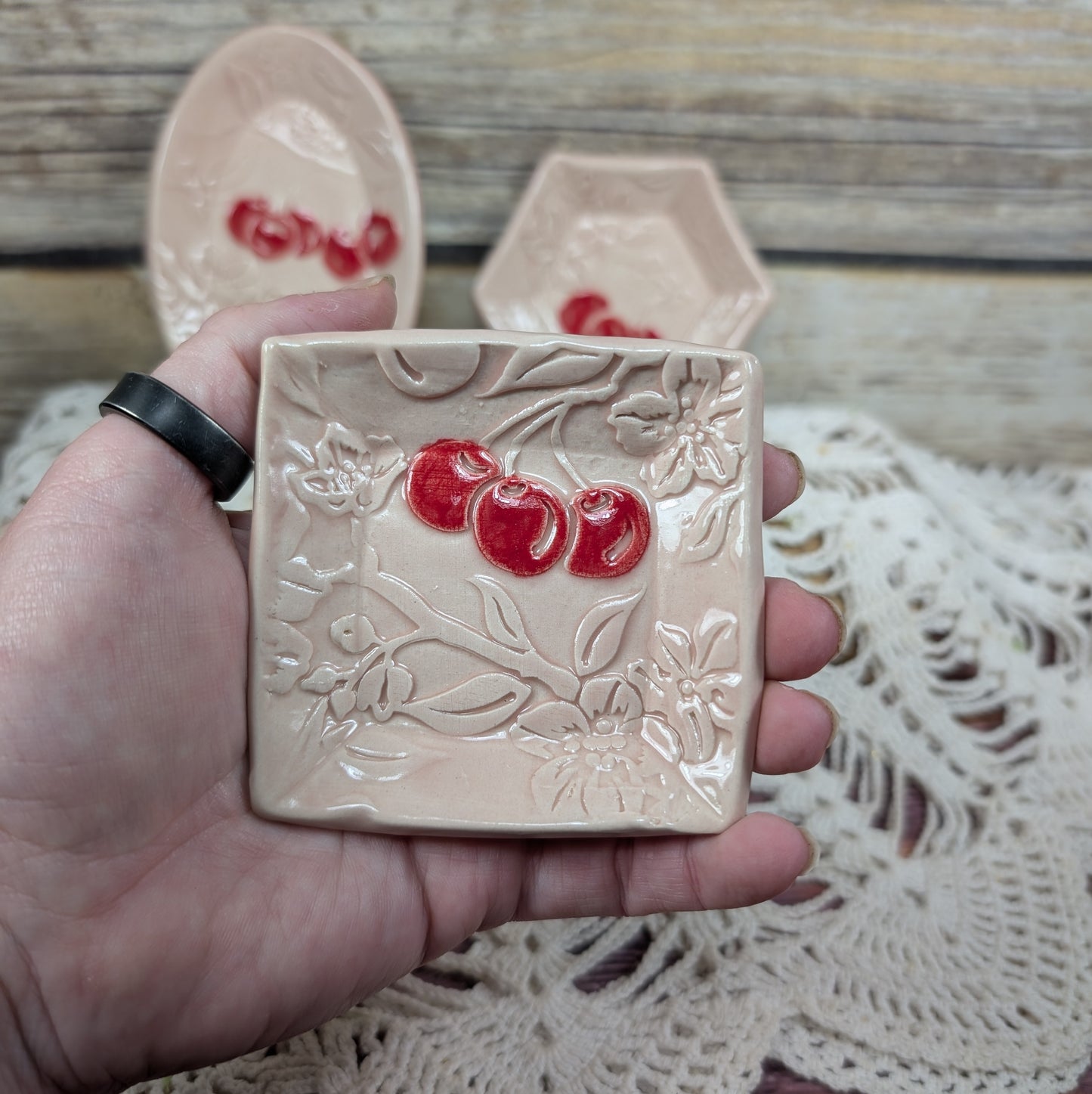 Tiny Trinket dish (Cherry Blossoms)