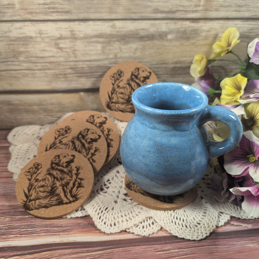 Great Pyrenees cork coaster