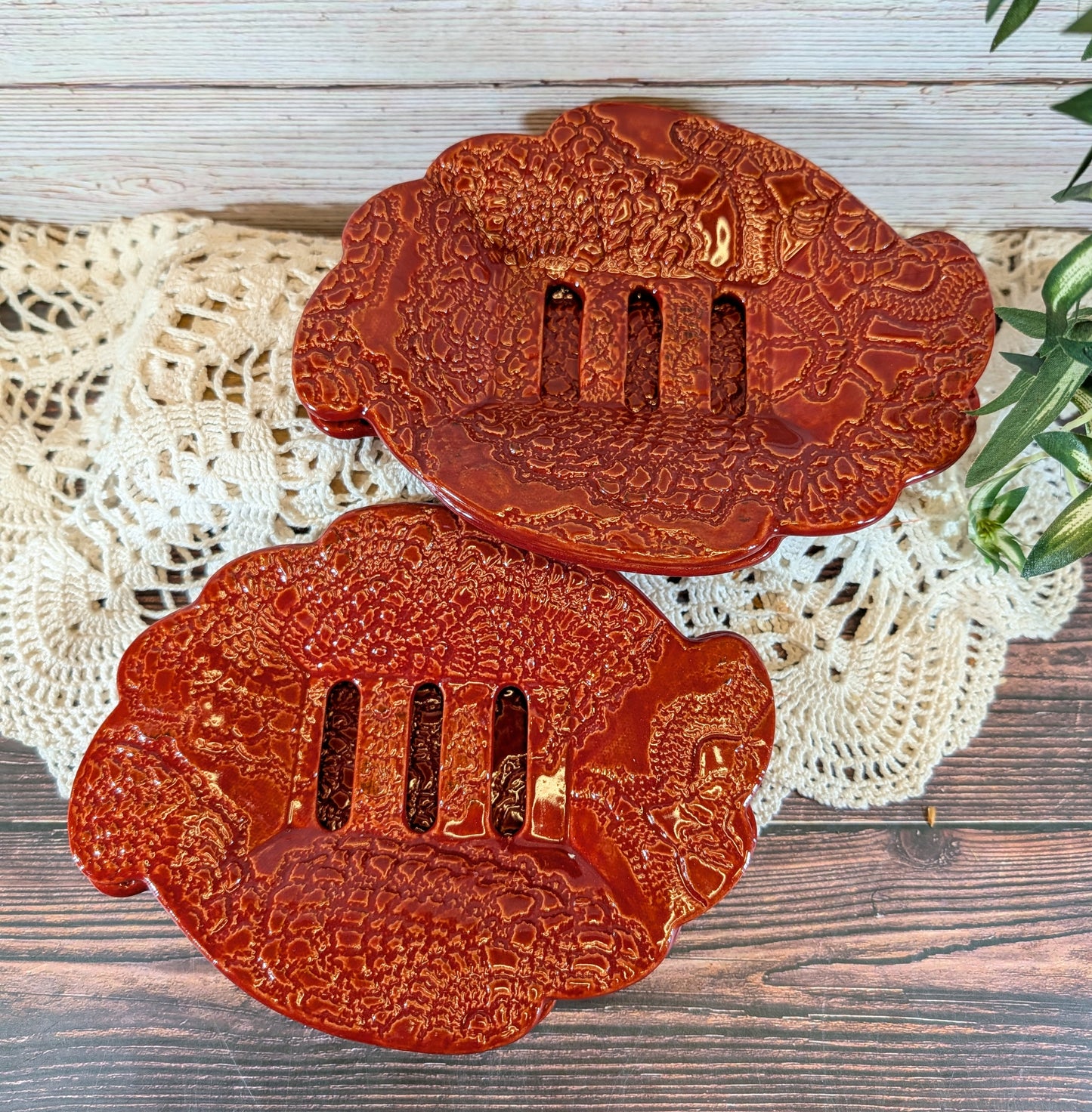 Crocheted Doily Soap Dish (Tiered; Marie style)