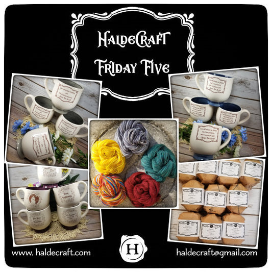 Friday Five: Yarnies! Soapies! So many Mugsies!