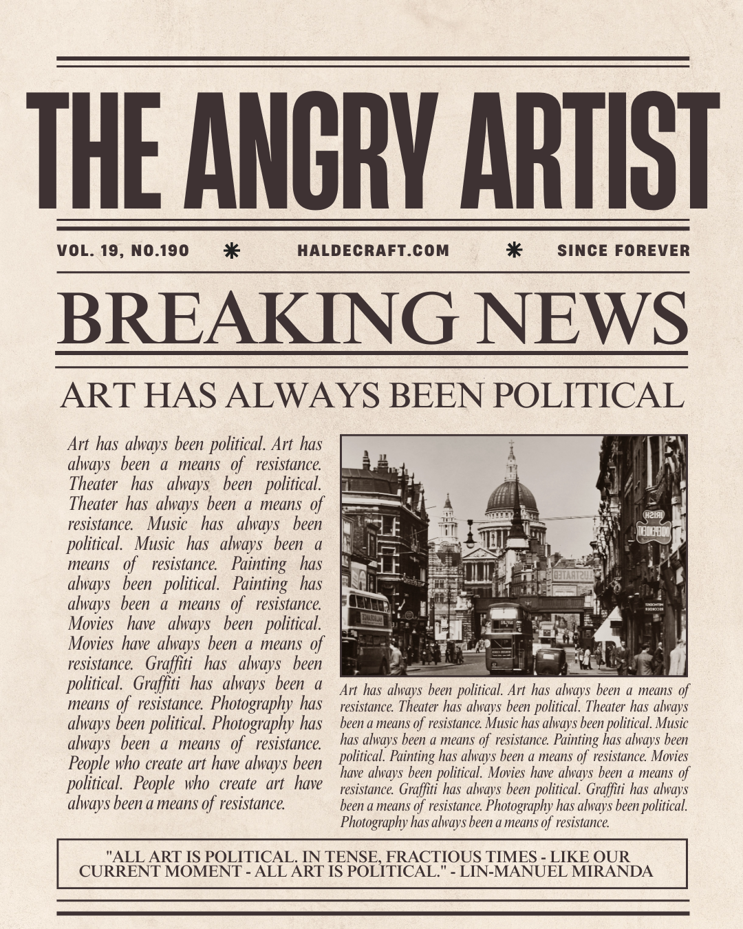 Art has always been political