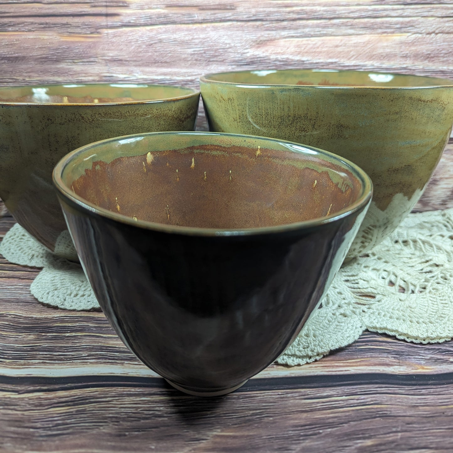 Nesting Mixing bowls (set of three; stoneware)