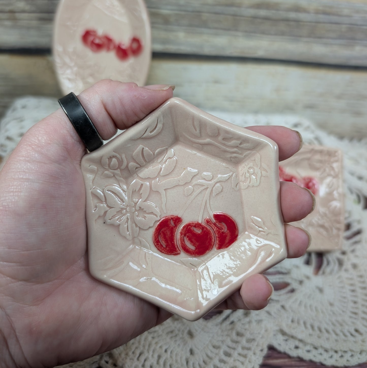 Tiny Trinket dish (Cherry Blossoms)
