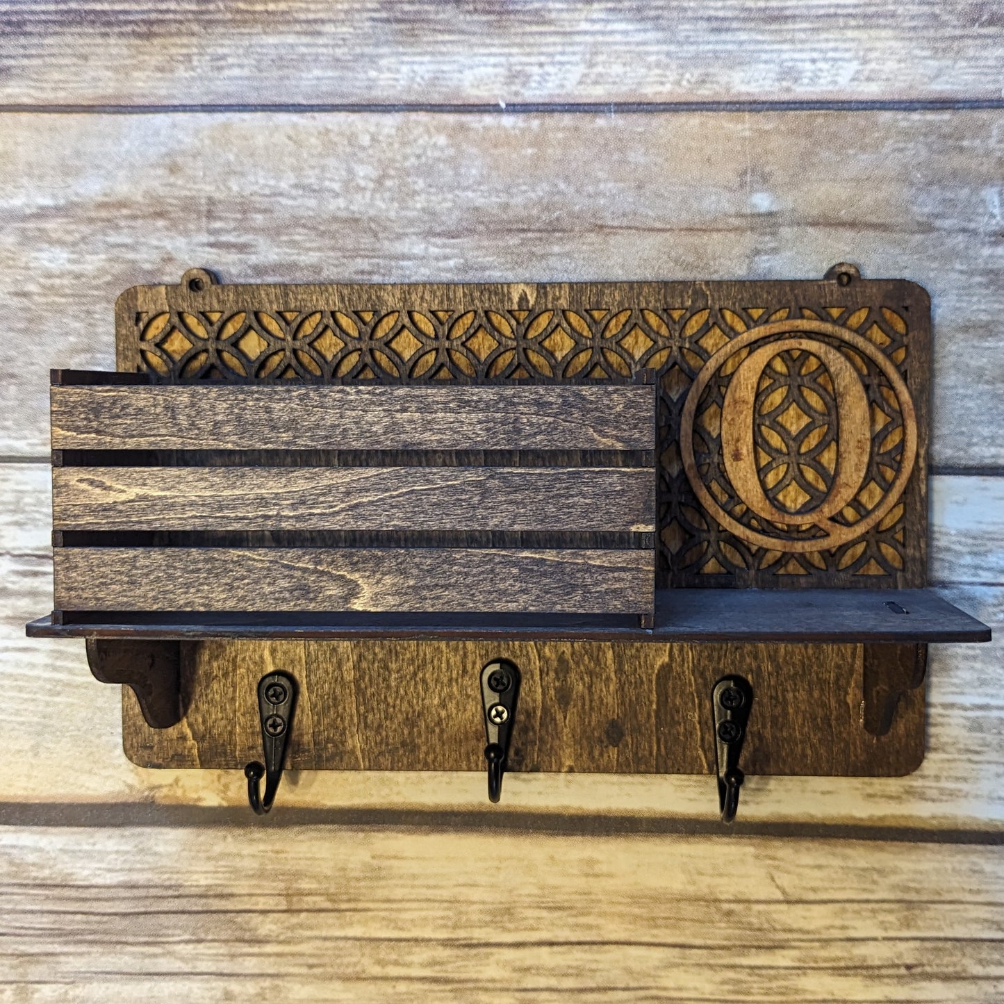 Wall-mounted Key and Mail holder (made to order)