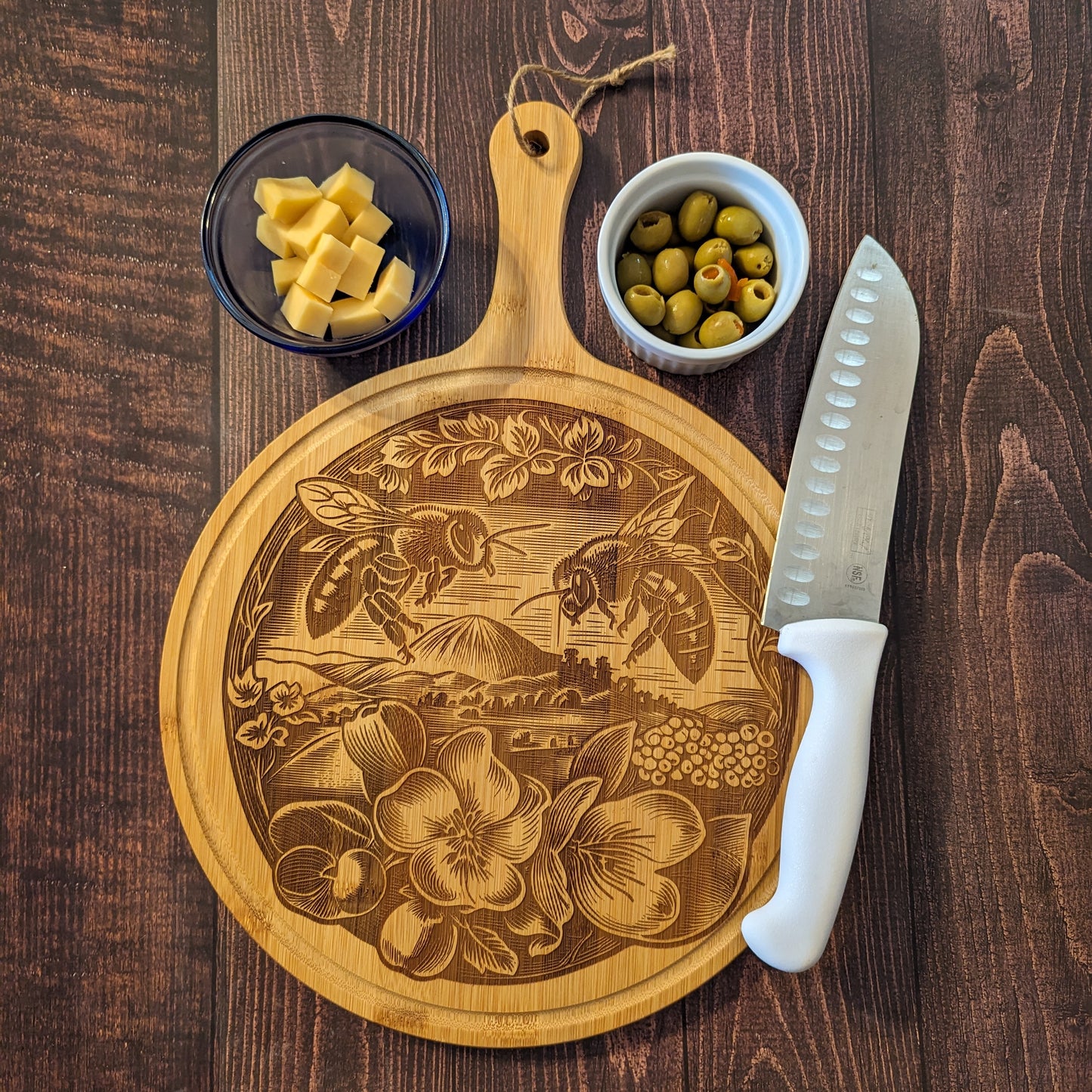 Charcuterie Tray (Bees and Flowers)