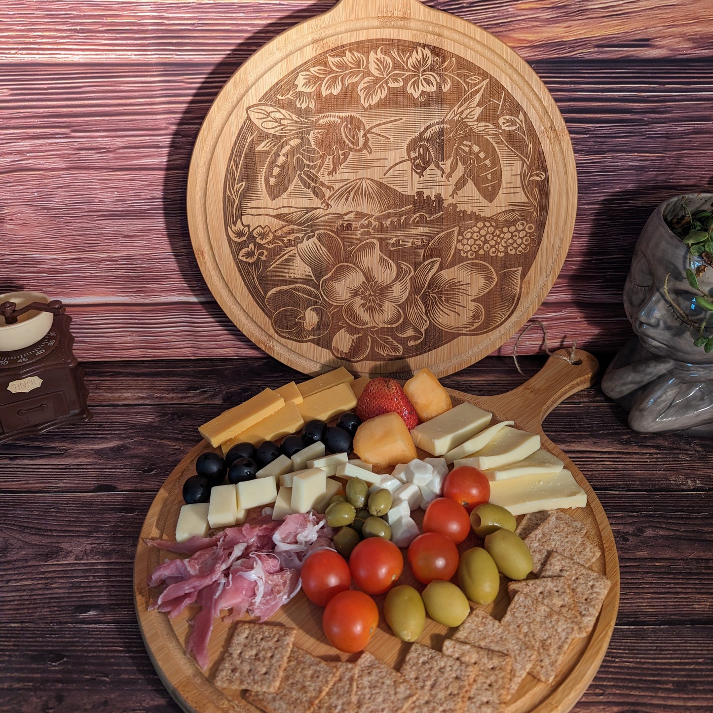 Charcuterie Tray (Bees and Flowers)