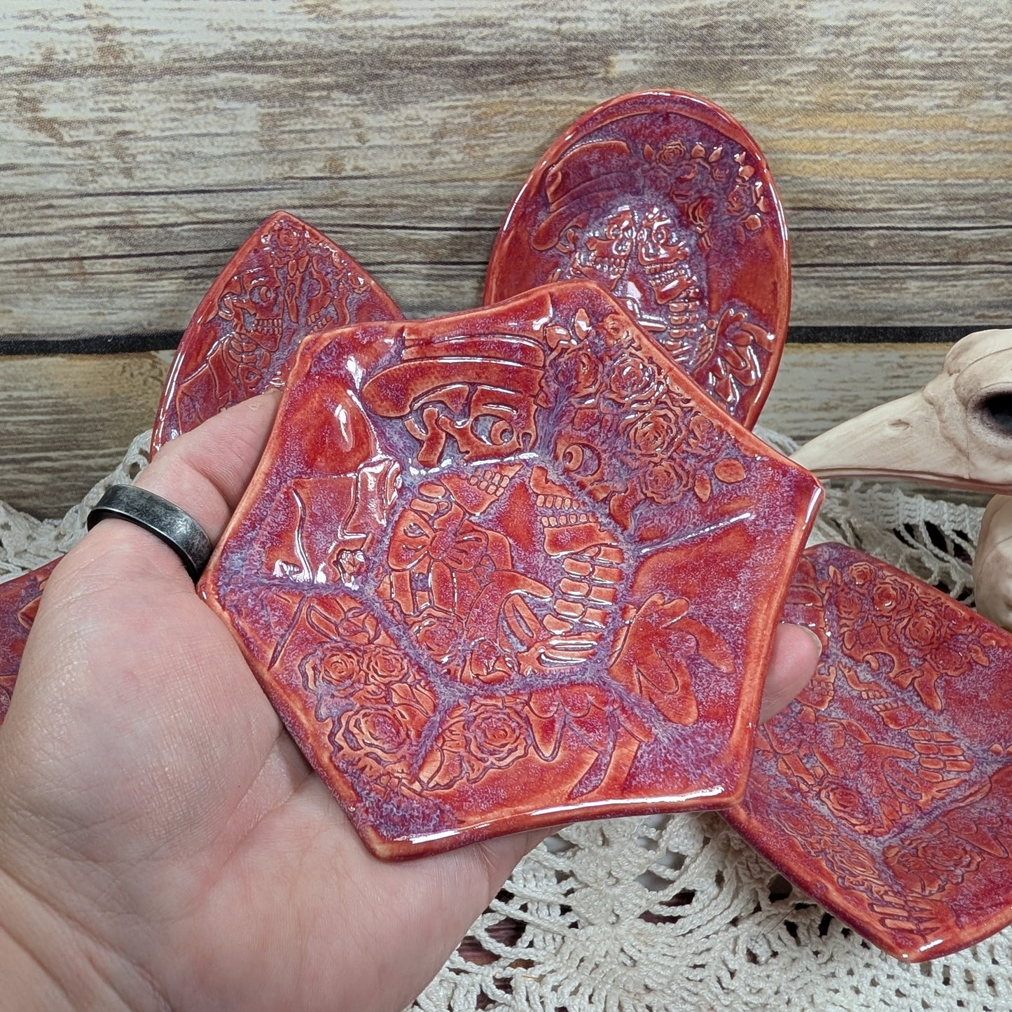 Tiny Trinket dish (Calavera couple)