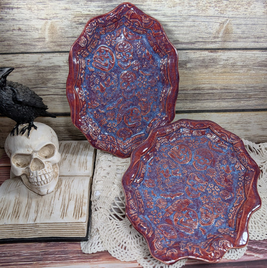Small oval tray (skulls and sugar skulls)