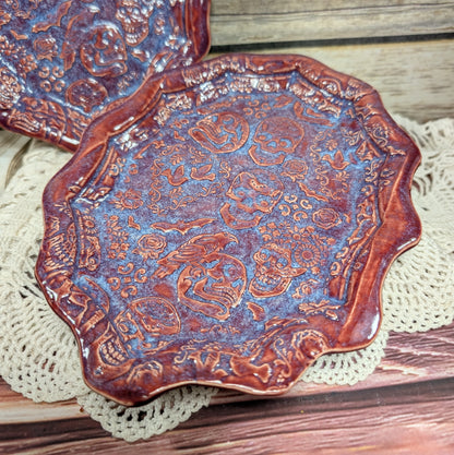 Small oval tray (skulls and sugar skulls)