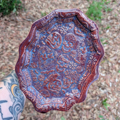Small oval tray (skulls and sugar skulls)