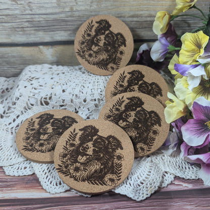 Australian Shepherd cork coaster