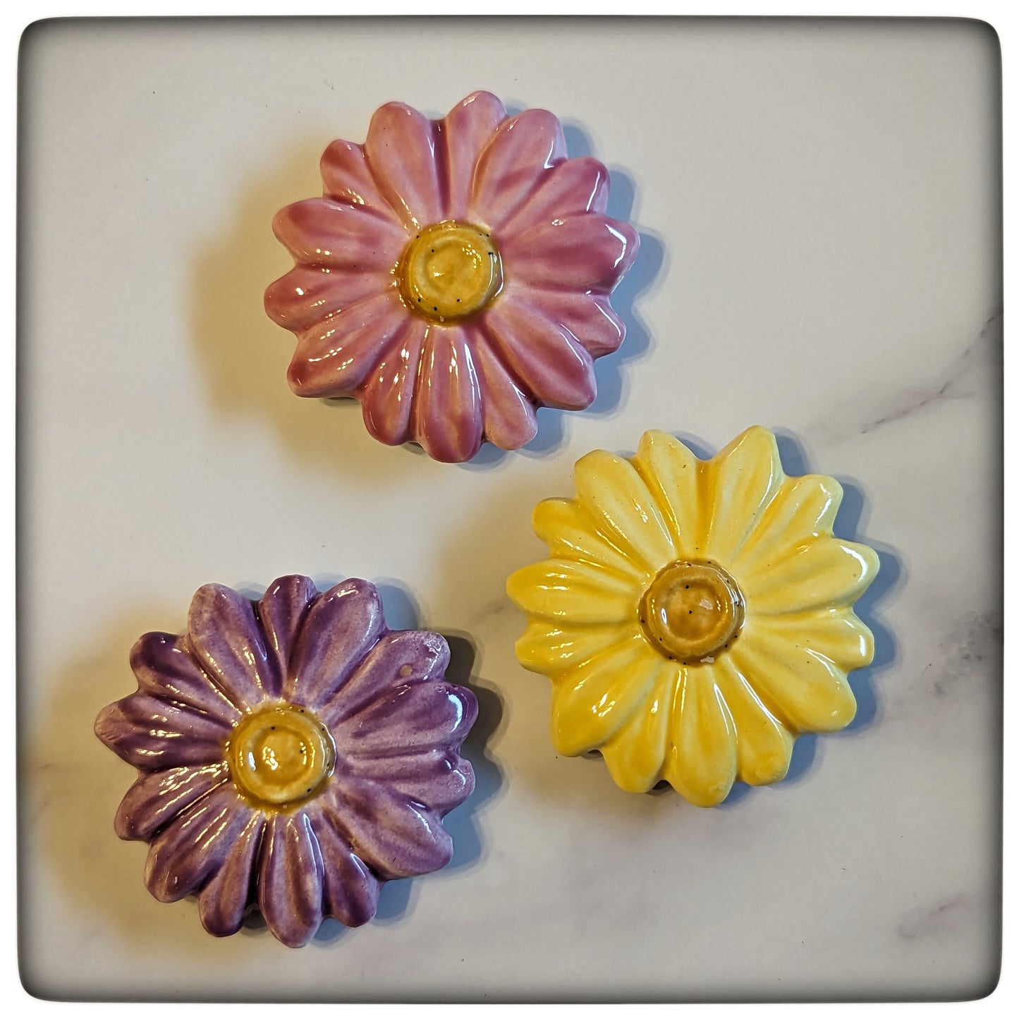 Daisy magnets (set of three)