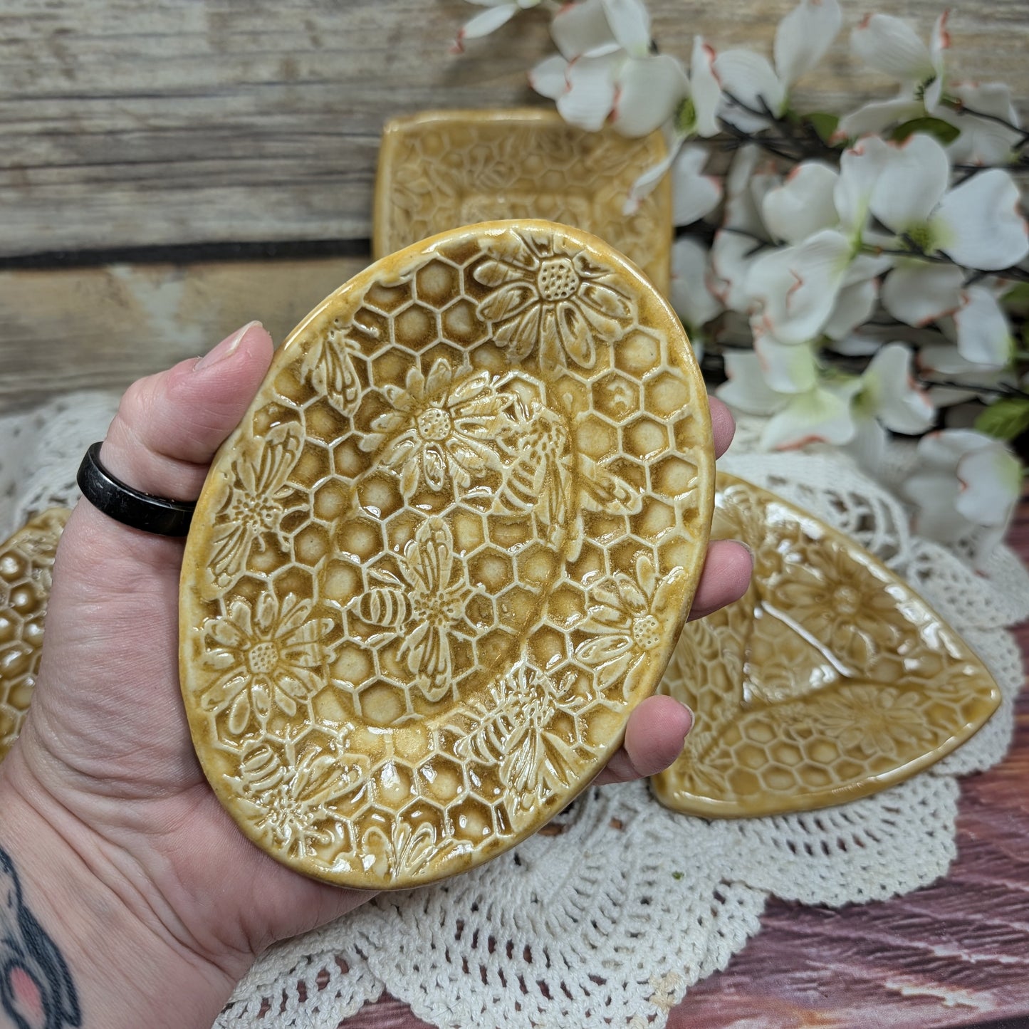 Tiny Trinket dish (honeycomb)