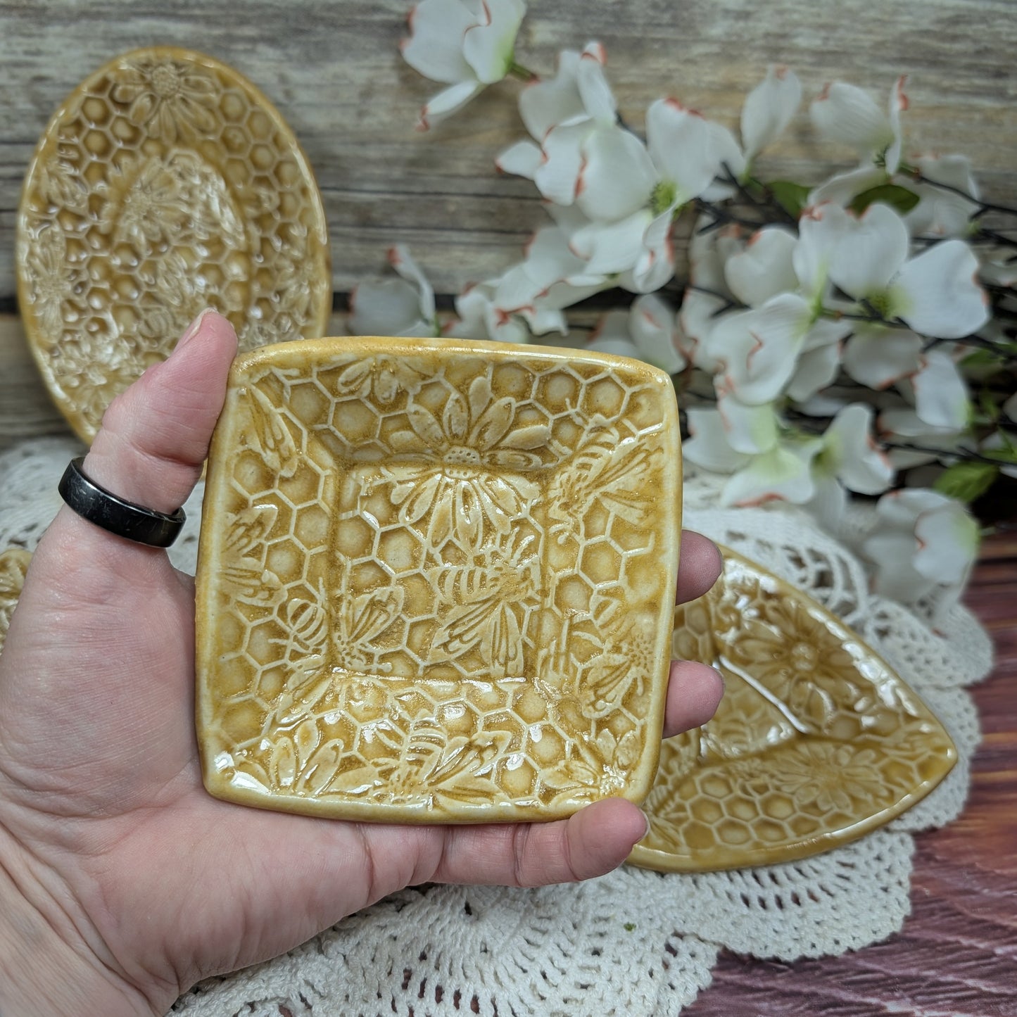 Tiny Trinket dish (honeycomb)