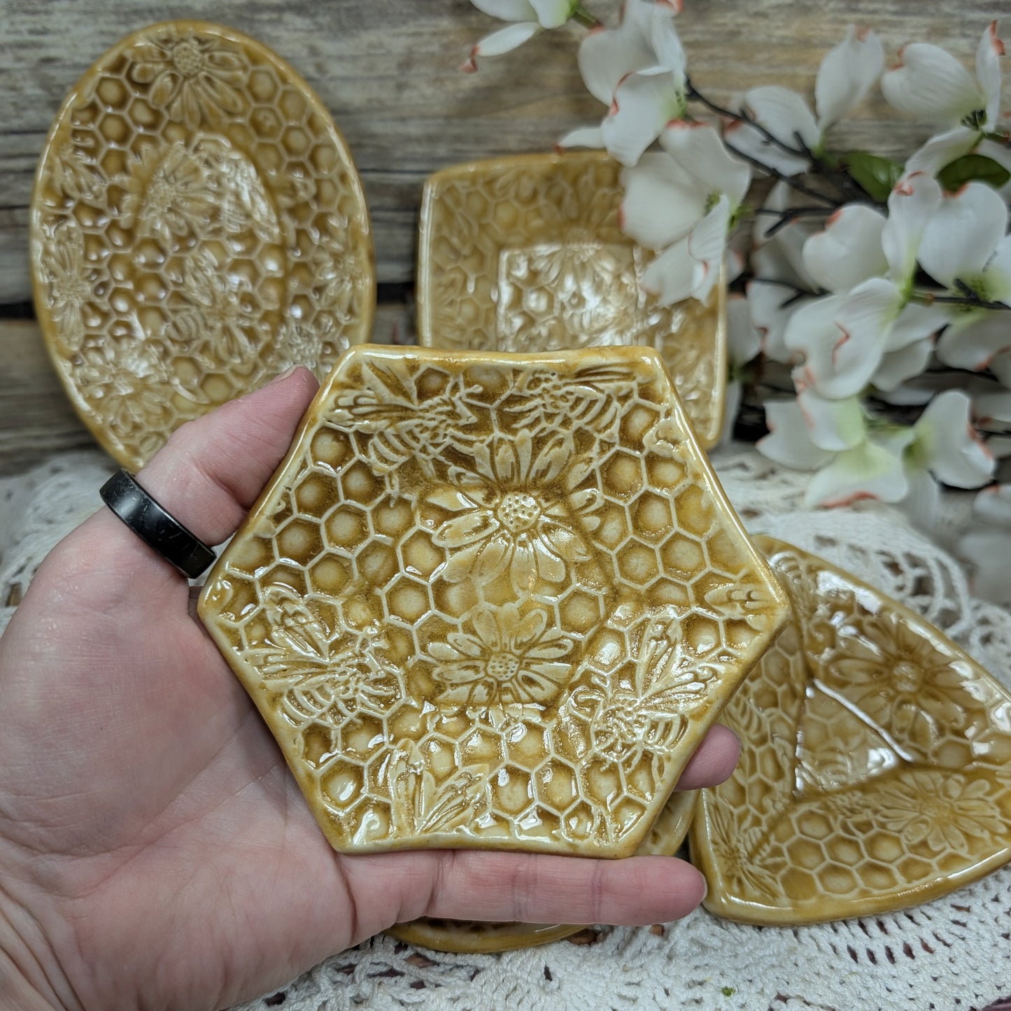 Tiny Trinket dish (honeycomb)