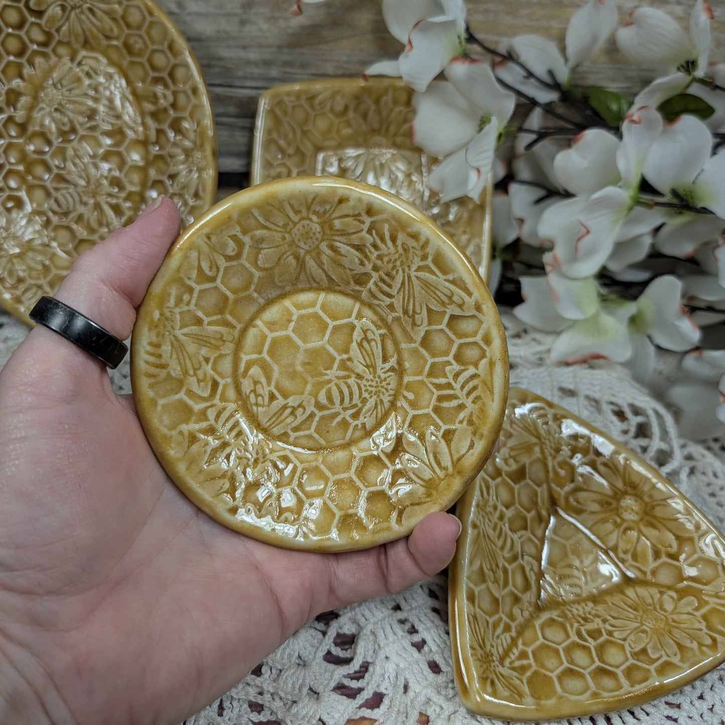 Tiny Trinket dish (honeycomb)