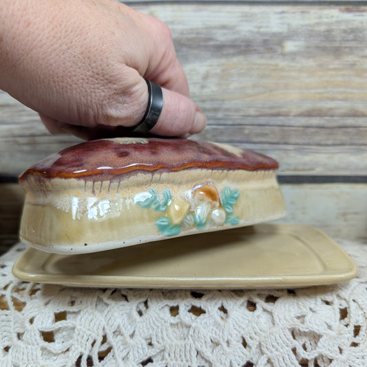 Retro Mushroom butter dish (made-to-order, 6-8 weeks)