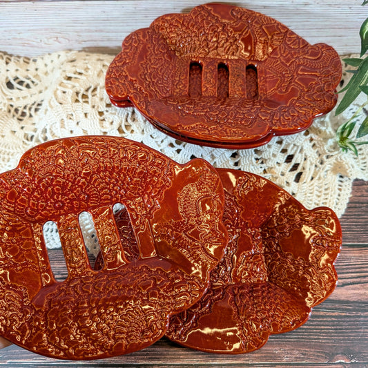 Crocheted Doily Soap Dish (Tiered; Marie style)