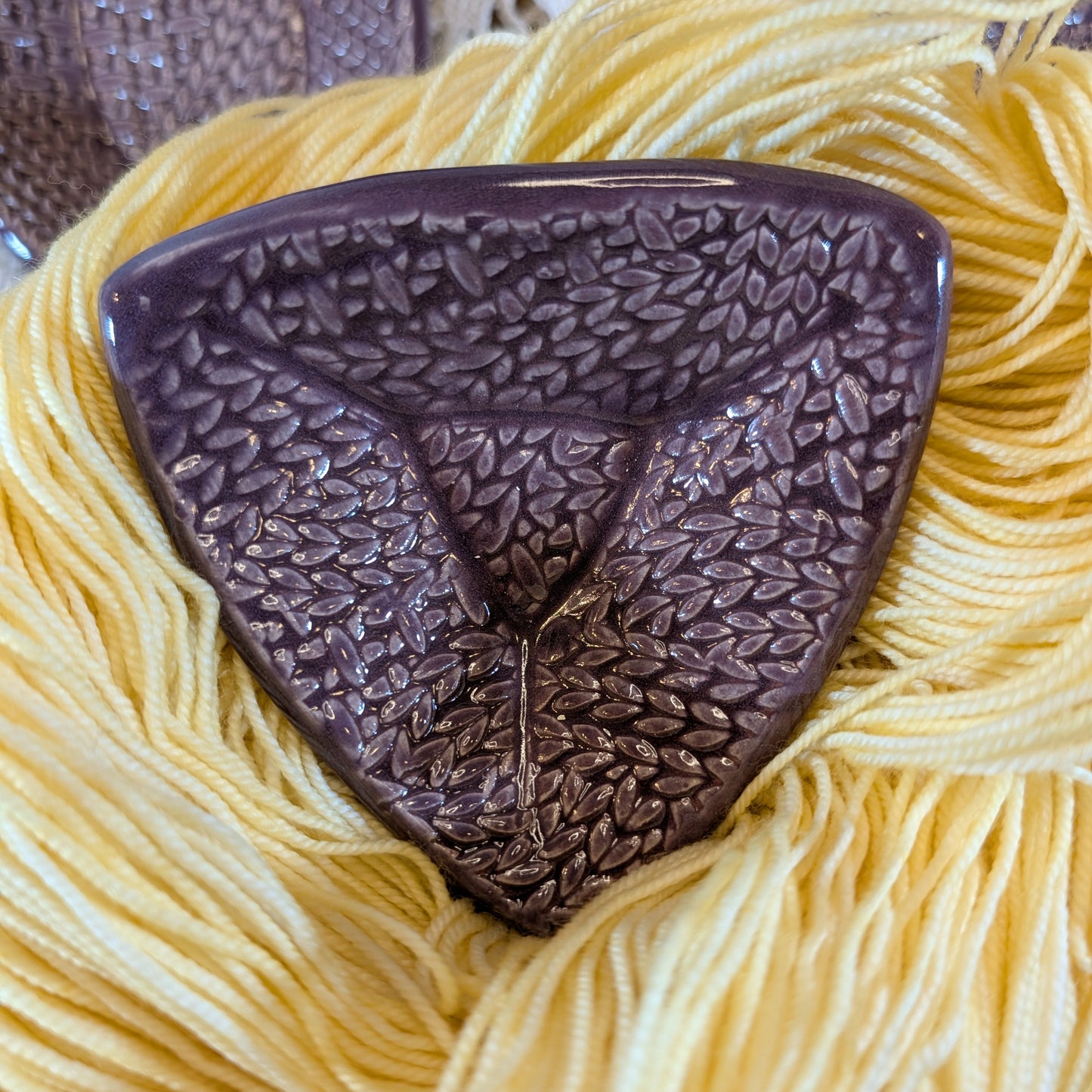 Tiny Trinket dish (knit stitch)