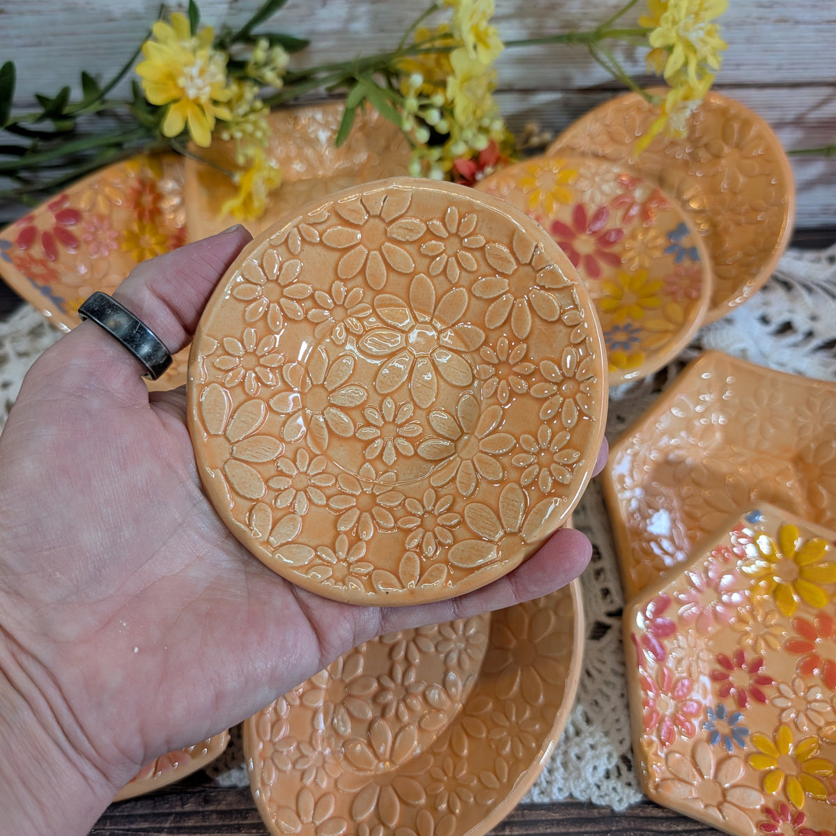 Tiny Trinket dish (Flower Power)