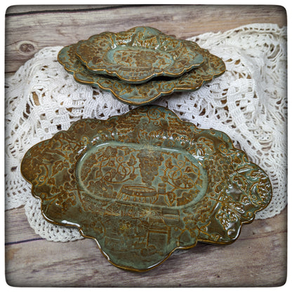 Grapevine Oval Nesting dishes (set of three)