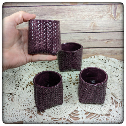 Knit Stitch whiskey cup