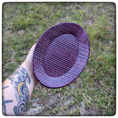 Knit Stitch soap dish (oval)