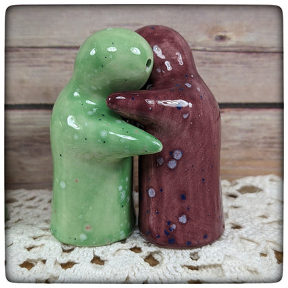 Salt & Pepper shakers (Hugging Pair)